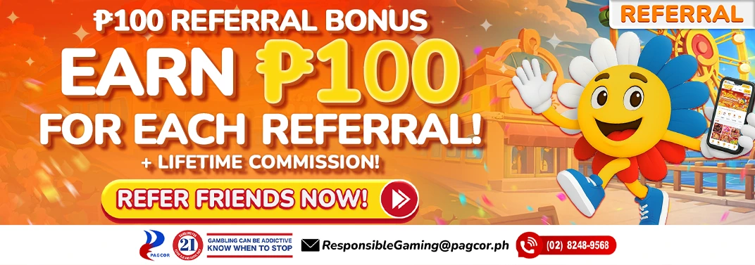 Earn ₱100 for each referral plus lifetime commission